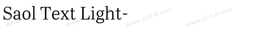 Saol Text Light字体转换